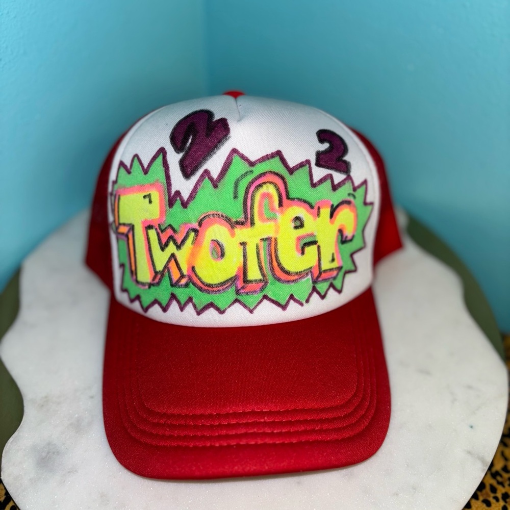 Red and White “Twofer” TRUCKER HAT